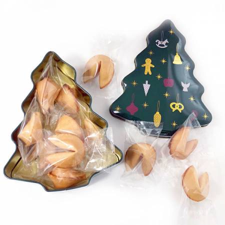 boîte Sapin Noël avec 8fortune cookies