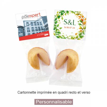 fortune cookie avec carte event personnalisable