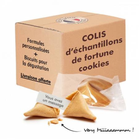 colis d'échantillons de fortune cookies : exemples personnalisés et dégustation